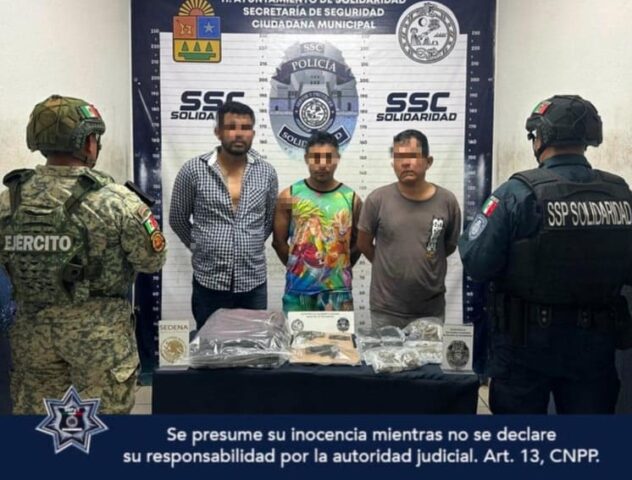 Solidaridad officers filter out van of drugs and loaded handguns