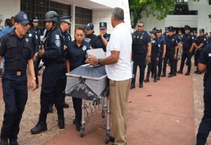 Cozumel police bid farewell to fellow officer killed in a Tulum pedestrian accident