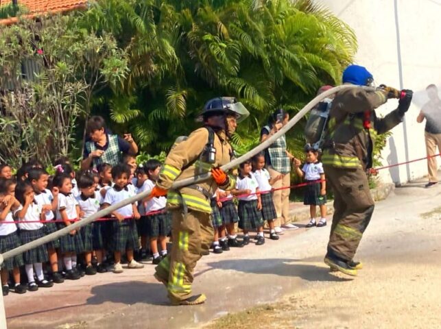 Cancun kids learn about fire prevention the fun way