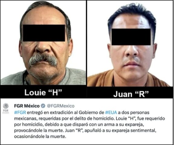 Mexican nationals wanted on separate murder charges returned to U.S.