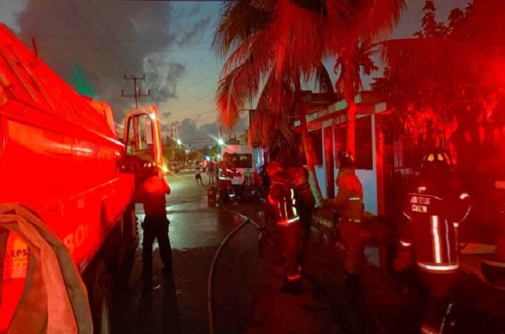 Cancun home left gutted by late night fire