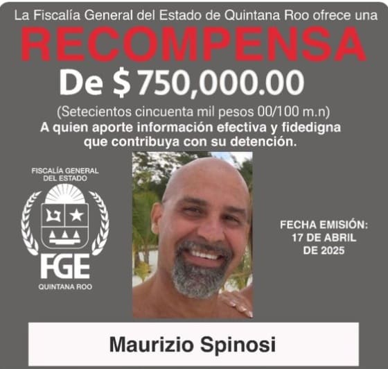FGE increases award for Italian considered fugitive from Cancun justice