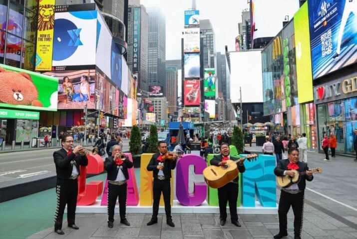 Cancun leaves its New York mark in the city's busy Times Square