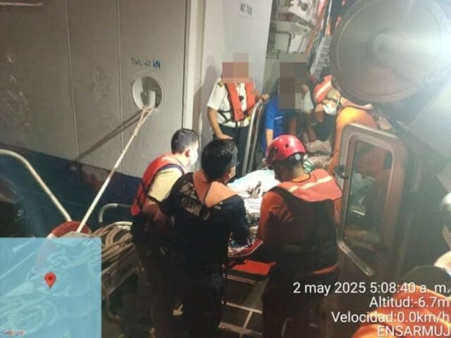Cruise passenger suffering heart attack evacuated from ship