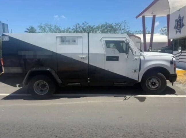 Stolen security vehicle seized by police operating illegally in state