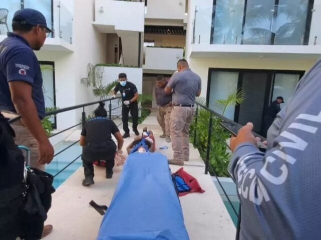 American rushed to hospital from fourth floor fall in Tulum