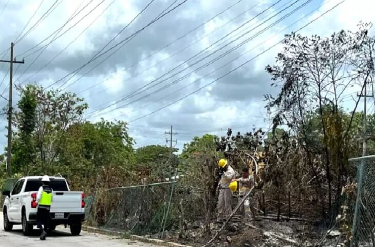 Unreported brush fire leaves Cancun residential area without power