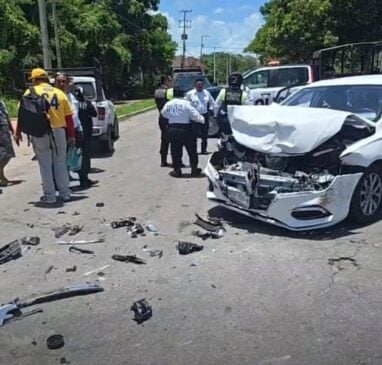 Four vehicle crunch leaves Chetumal city center avenue shut more than an hour