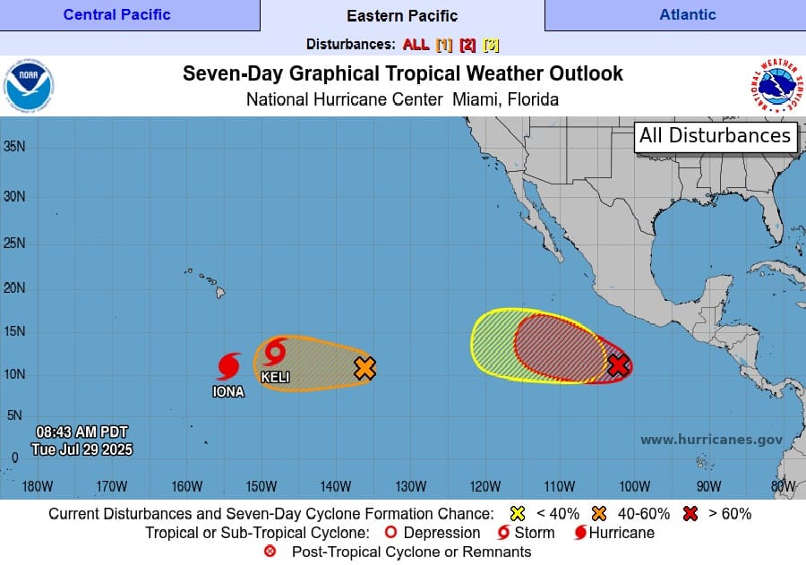 Eastern Pacific produces Category 3 Hurricane Iona while Atlantic remains eerily quiet