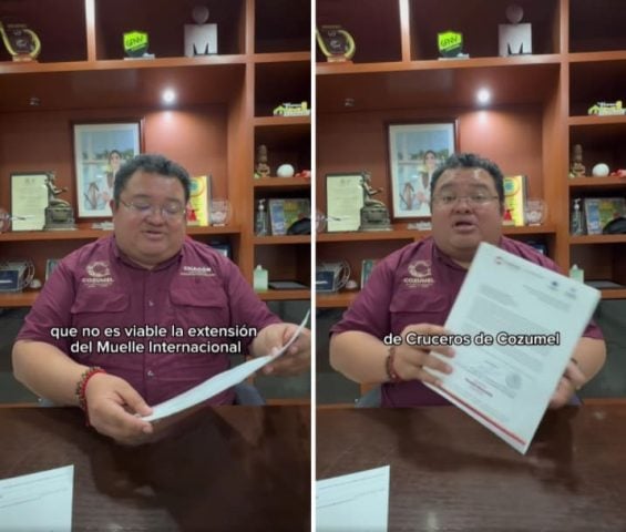 Mayor says City Hall does not support four pier construction of Cozumel cruise ship dock