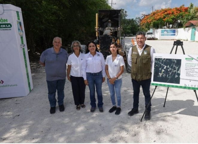 Second phases of urban street paving project started in Puerto Morelos