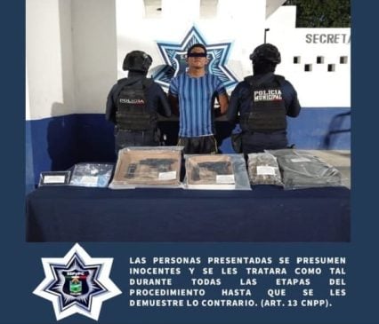 Armed Veracruz man arrested in Tulum police operation