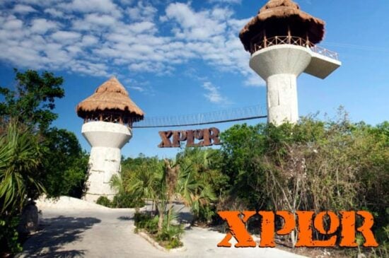 Theme park visitors float in the dark during Riviera Maya power outage