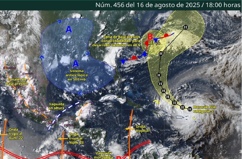 Atlantic's first hurricane of the season, Erin, intensifies to a category 5
