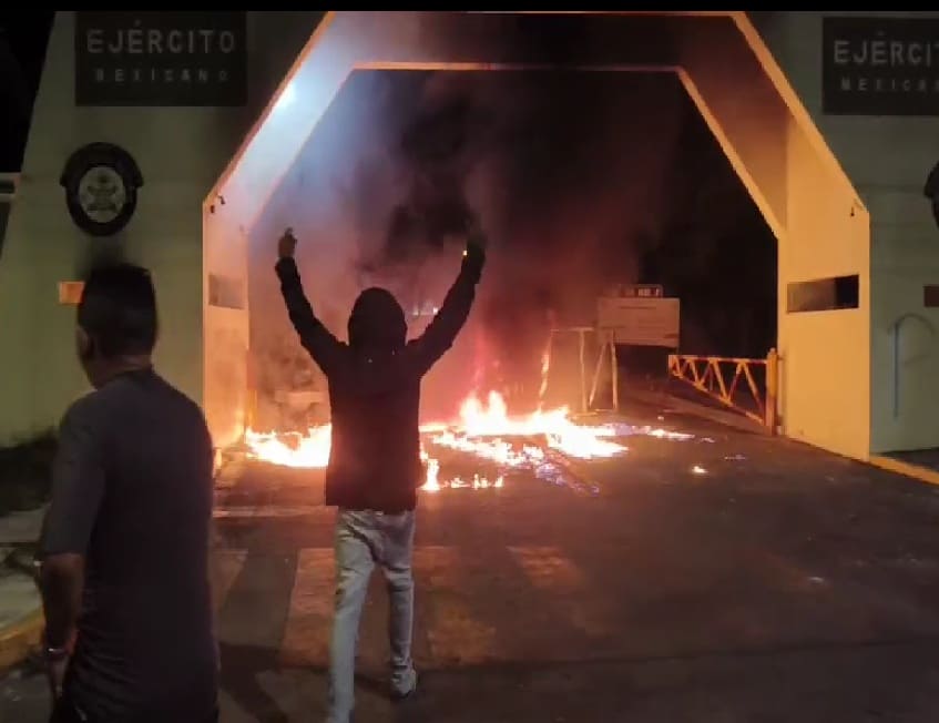 Angry mob sets fire to Cozumel military base on allegations of sexual abuse