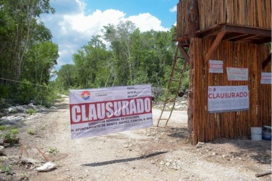 Cancun city inspectors shut down illegal mega real estate project ViaMarina