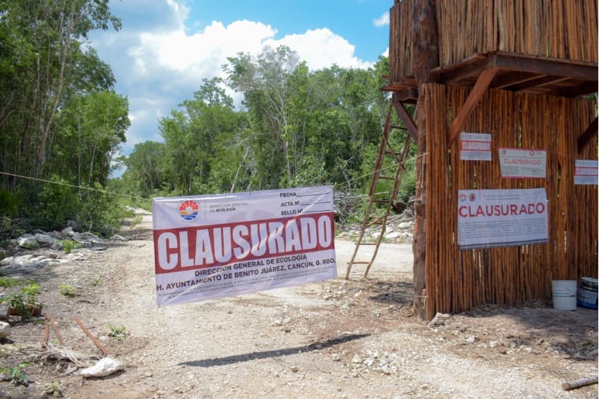Cancun city inspectors shut down illegal mega real estate project ViaMarina