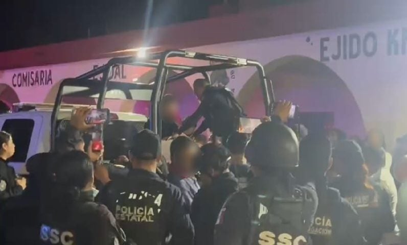 Angry residents subdue municipal police officers responding to abuse report