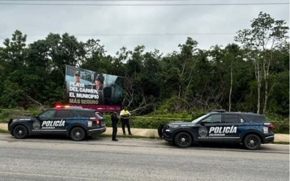 Police confirm dumped body under Playa del Carmen billboard