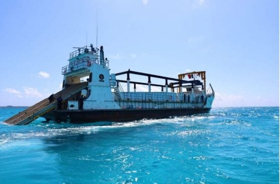 At-sea sargassum collection vessels return to coast of Tulum