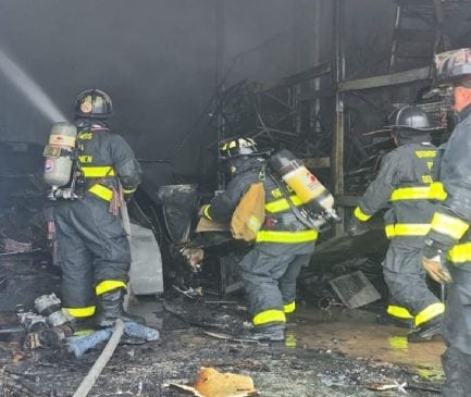 PDC refrigeration warehouse consumed in afternoon fire