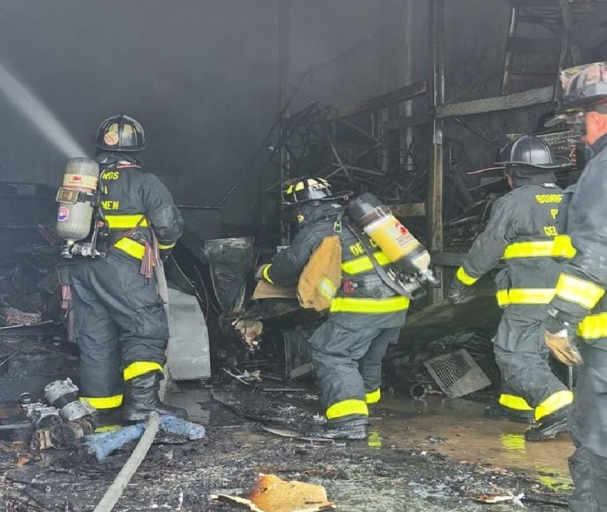 PDC refrigeration warehouse consumed in afternoon fire
