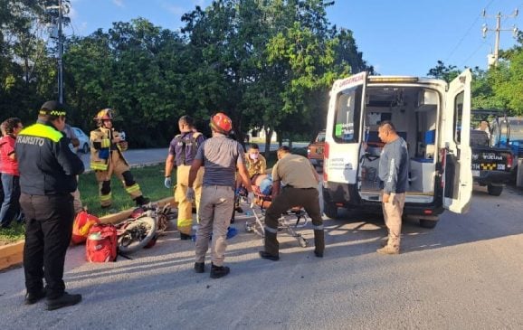 Tulum intersection hit and run leaves motorcycle driver serious
