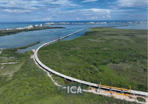 Cancun's Nichupté Vehicular Bridge progress report says it may or may not be ready this year