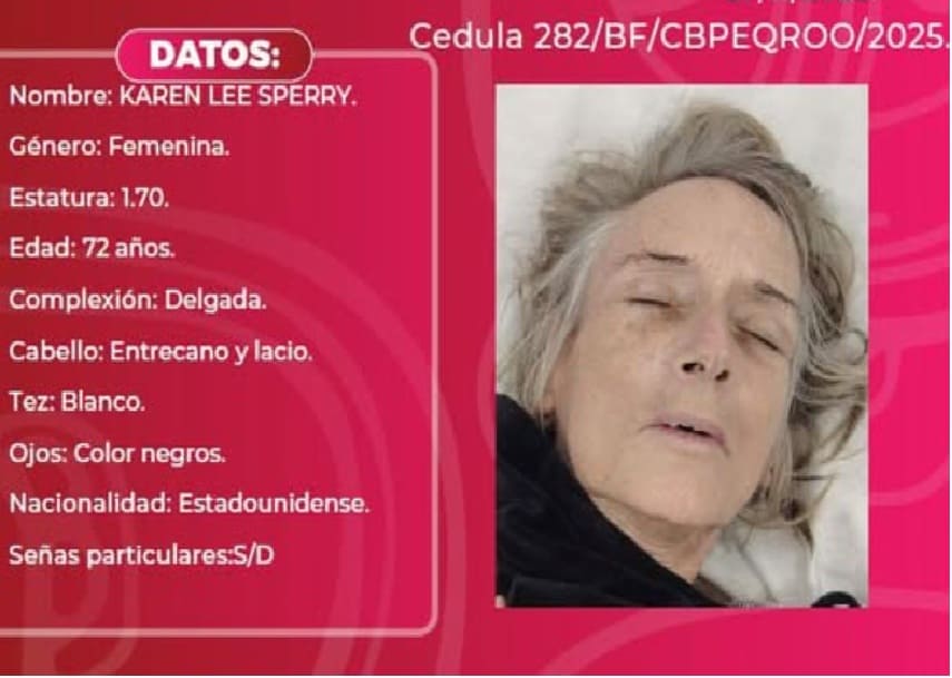 Search Commission asking for help to find family of American woman hospitalized in Cancun