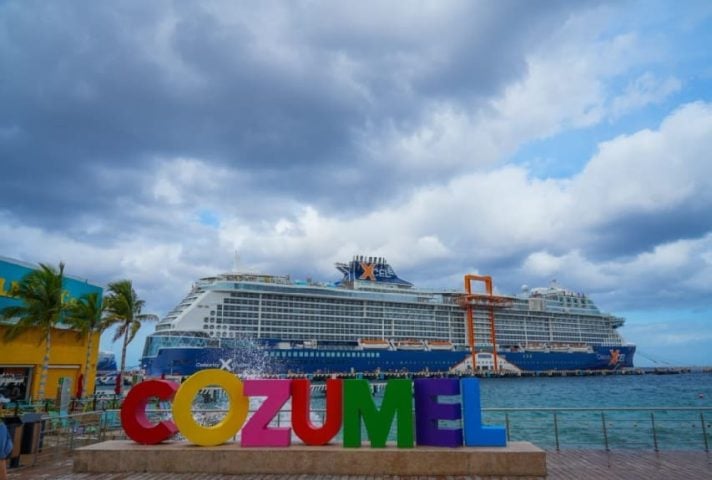 Authorities welcome Celebrity's Xcel cruise ship during debut journey