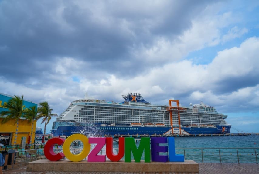 Authorities welcome Celebrity's Xcel cruise ship during debut journey