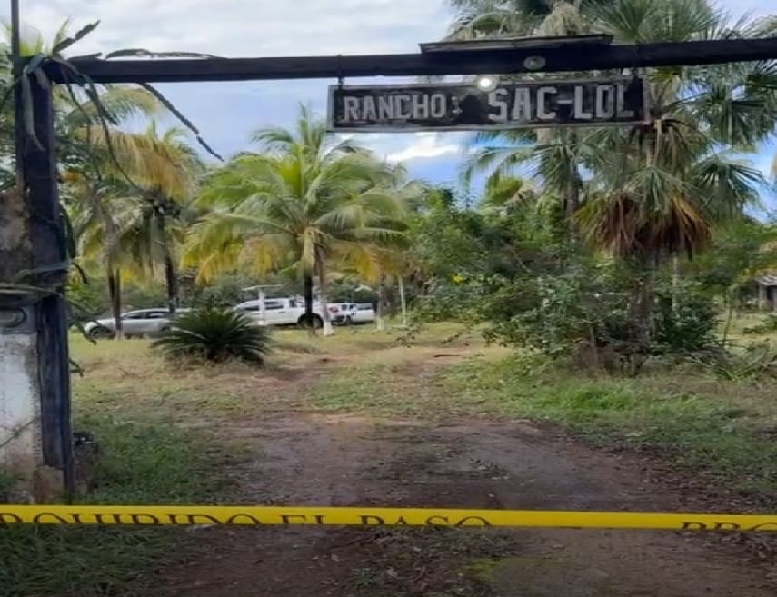 Authorities secure a Puerto Morelos ranch used as a clandestine cemetery after the discovery of bodies