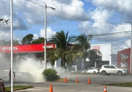 Business evacuated after overhead transformer explodes and falls to the ground