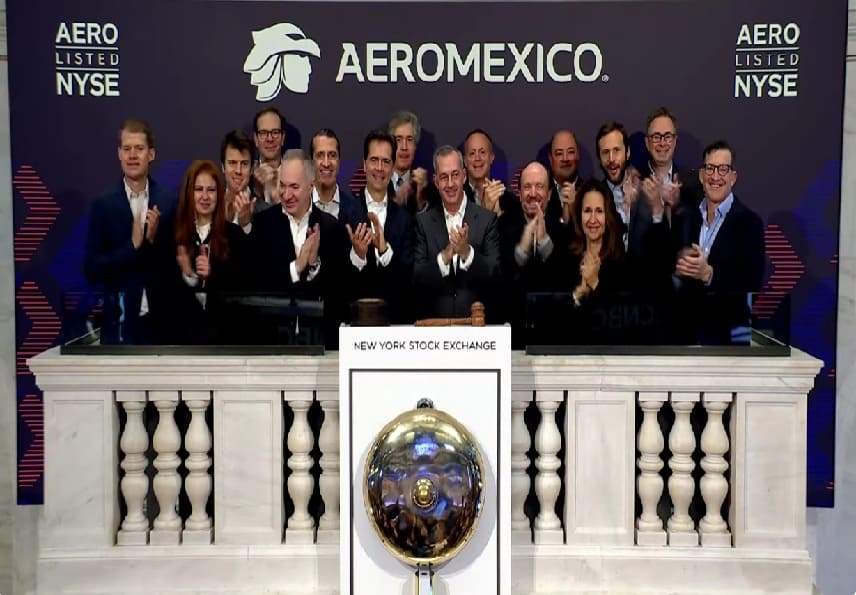 Aeromexico returns to the Mexican and New York Stock Exchange