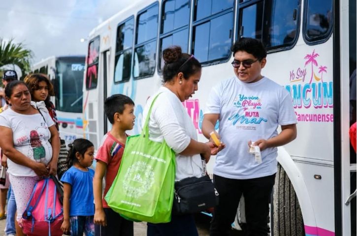 Cancun's free city beach bus will benefit more than 30,000 residents