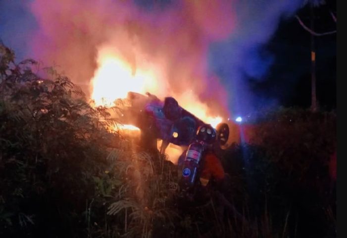 Family car a complete loss in single vehicle rollover