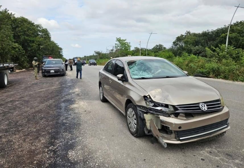 Cancun driver that plowed through work crew kills one seriously injuries three