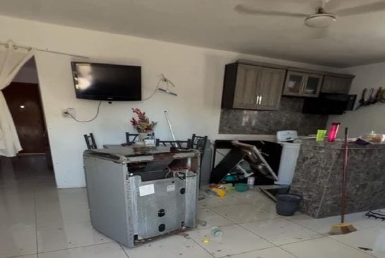Kitchen sink blown from wall in Chetumal LP gas explosion