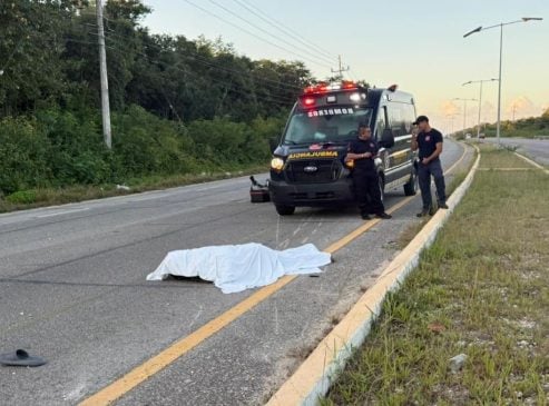 Driver pronounced at the scene in single vehicle motorcycle accident