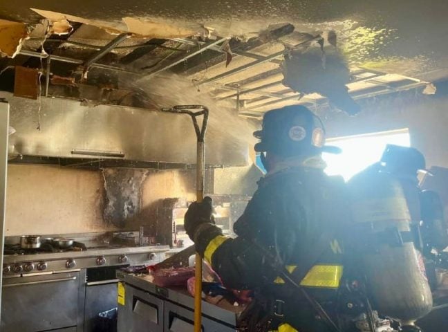 Firemen save Playa del Carmen hotel kitchen from ruins in afternoon chimney blaze