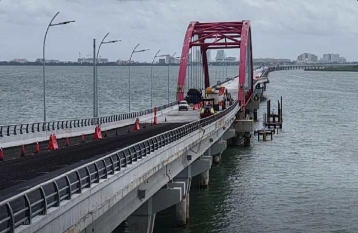 Detected ground movement stalls inauguration date of Cancun Nichupté Lagoon bridge