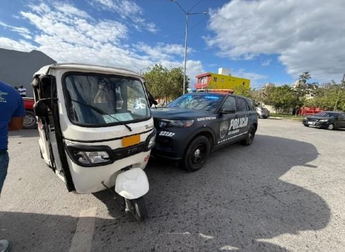 Police unit accused of running stop sign collides with mototaxi